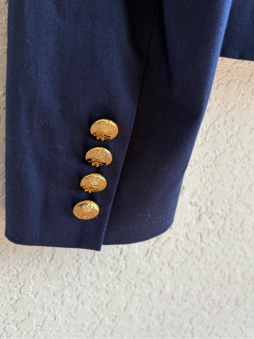 Ralph Lauren NWT Navy Crest Blazer Gold Buttons Equestrian Preppy Small - Picture 9 of 9